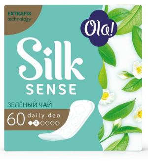Прокладки Ola Silk Sense daily deo Зеленый Чай на каждый день 60шт