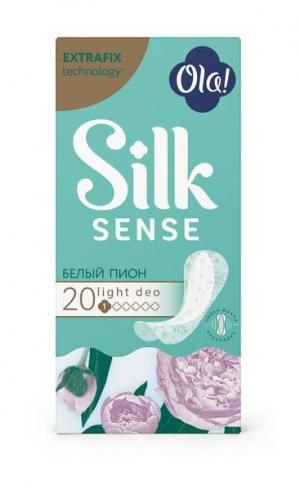 Прокладки Ola Silk Sense light мультиформ стринг на каждый день Белый Пион 20шт