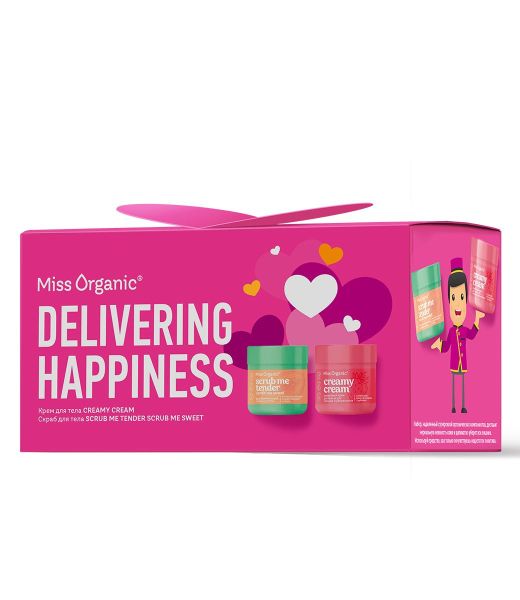 Набор подарочный Delivering Happiness скраб/крем для тела Miss Organic №82 фотография