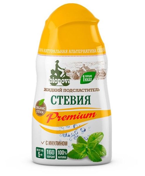 Изображение товара Заменитель сахара жидкий стевия premium 80г Заменитель сахара жидкий стевия premium 80г фотография